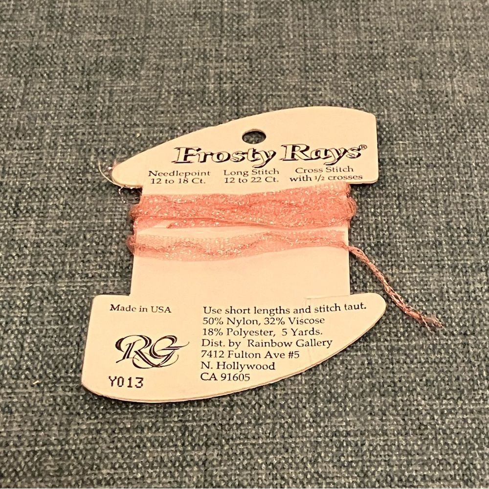 Pink Sparkly Frosty Rays Needlepoint Thread Yarn